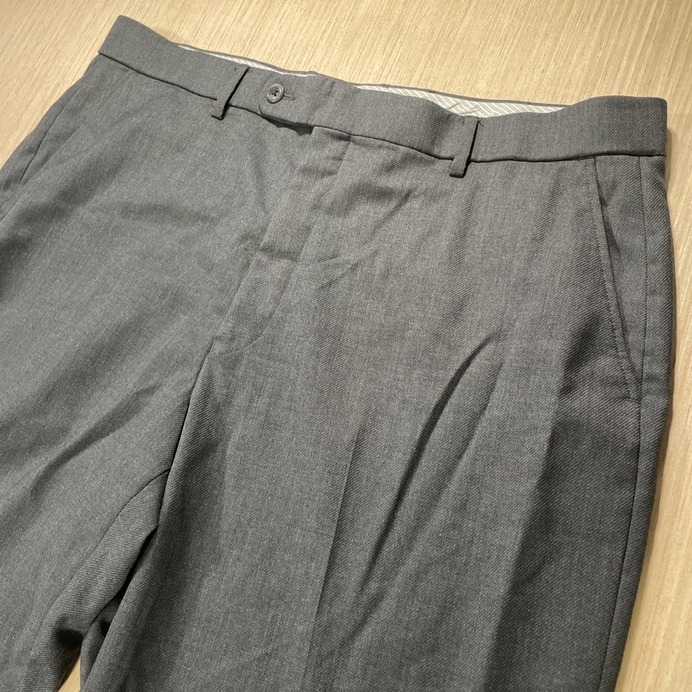 Ballin Men's‎ Dress Pants Comfort-"EZE" Gray Wool Size 38 x 30